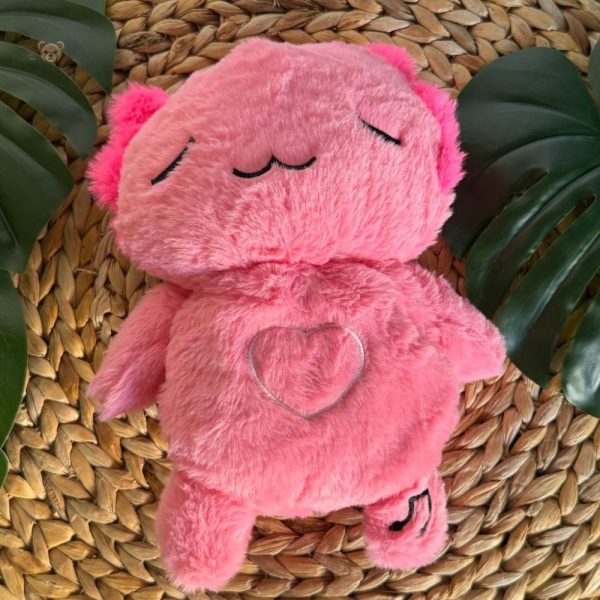 Lumineux axolotl rose, compagnon musical