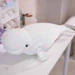 Peluche baleine à bosse blanche douce et câline