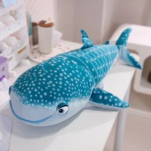Peluche baleine à bosse bleue douce et câline