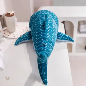 Jouet peluche baleine bleue, idéale pour les enfants