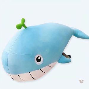 Peluche baleine bleue pastel douce