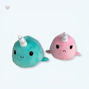 Peluche baleine licorne verte douce pour enfant