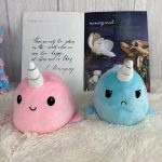 Baleine licorne magique en peluche douce et câline