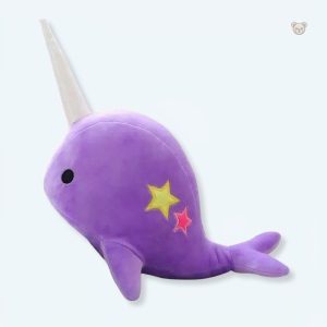 Peluche baleine licorne violette douce pour enfants
