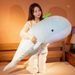 Baleine en peluche géante, accessoire décoratif tendance pour chambre