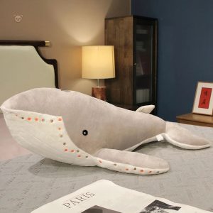 Peluche géante baleine câline en tissu doux