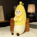 Peluche banane moelleuse, idéale pour câlins