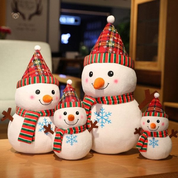 peluche-bonhomme-de-neige-de-noel-1 Peluche bonhomme de neige festive pour Noël
