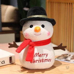 Jolie peluche bonhomme de neige pour les fêtes