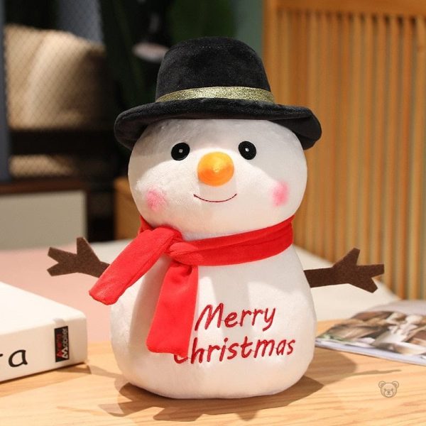 Jolie peluche bonhomme de neige pour les fêtes