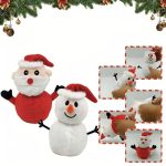 Cadeau de Noël : peluche bonhomme de neige douce et agréable