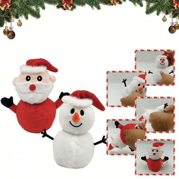 Cadeau de Noël : peluche bonhomme de neige douce et agréable