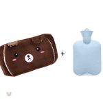 Peluche bouillotte ours ceinture, douce et réconfortante