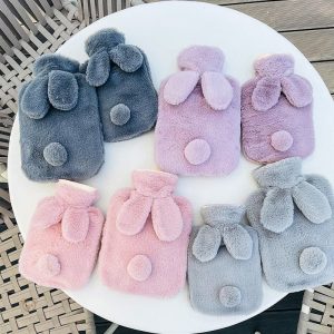 Lapin peluche bouillotte pour chaleur et confort