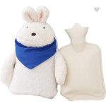 Bouillotte peluche lapin, compagnon réconfortant