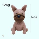 Peluche douce en forme de bouledogue pour tous les âges