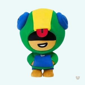 Peluche Léon Brawl Stars pour enfants, douce et colorée