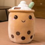 Coussin peluche bubble tea doux et original