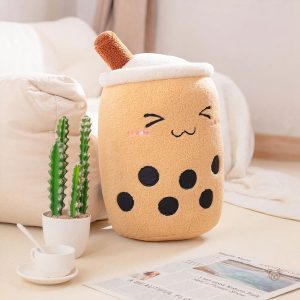 Peluche drôle en forme de bubble tea câline et tendre