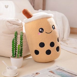 Mignonne peluche bubble tea, parfaite pour les câlins