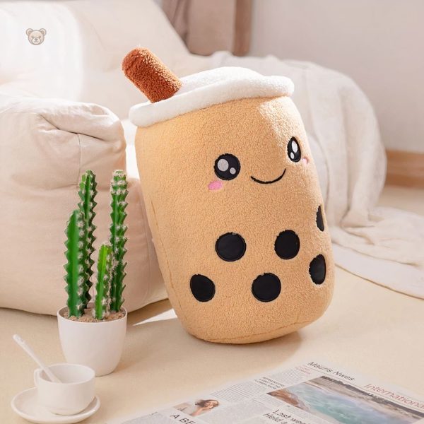 Mignonne peluche bubble tea, parfaite pour les câlins