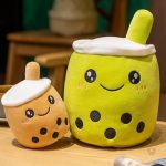 Peluche mignonne de bubble tea, parfaite pour câliner
