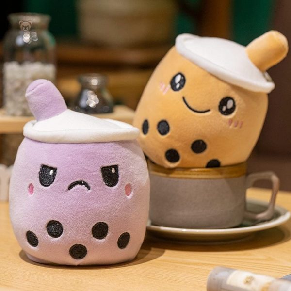 Peluche originale bubble tea, changement de visage amusant