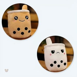 Peluche bubble tea réversible douce pour enfants
