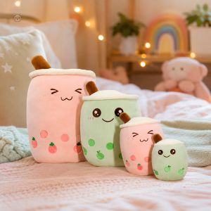 Peluche mignonne en forme de bubble tea
