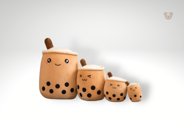 Peluche bubble tea colorée et câline