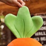 Carotte géante en peluche, douce et timide pour enfants