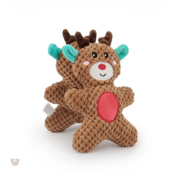Peluche douillette cerf pour les fêtes de fin d'année