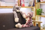 Peluche marron en forme de chat, idéale pour les câlins