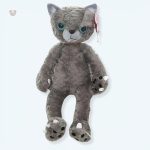 Peluche chat beige doux