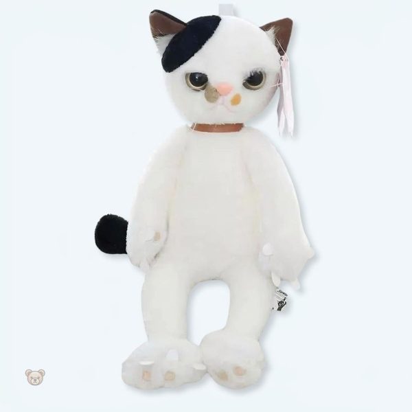 peluche-chat-blanc-assis-doux-compagnon-calin-maison-1 Peluche douce chat blanc assis
