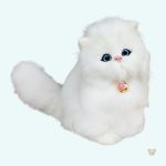 Peluche chat blanc doux pour câlins et décoration