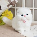 Jouet en peluche chat blanc pour chambre d'enfant