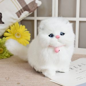 Jouet en peluche chat blanc pour chambre d'enfant