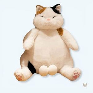 Peluche géante chat blanc doux pour câlins d'enfants