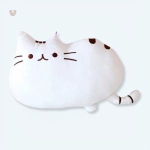 Peluche chat blanc doux