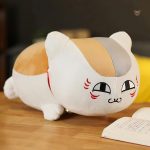 Peluche douce chat blanc Nyanko Sensei pour enfants