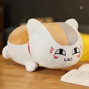 Peluche douce chat blanc Nyanko Sensei pour enfants