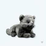 Peluche chat gris doux pour câlins d'enfant