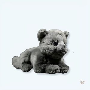 Peluche chat gris doux pour câlins d'enfant
