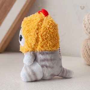 Doux chat en peluche avec cagoule pour enfants