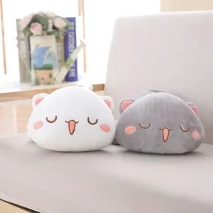 Peluche chat coloré bouche ouverte