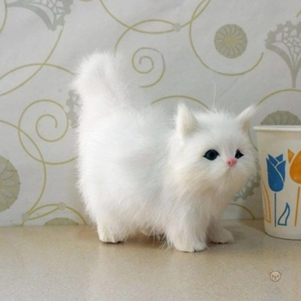Peluche cocooning en forme de chat, douce et moelleuse