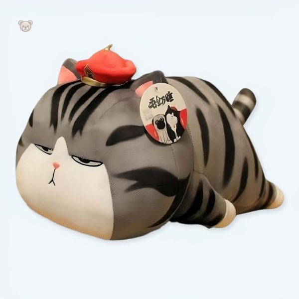 peluche-chat-empereur-doux-coussin-calin-enfant-1 Peluche douce chat empereur pour câlins d'enfant
