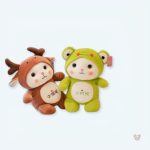 Peluche chat grenouille douce pour enfants