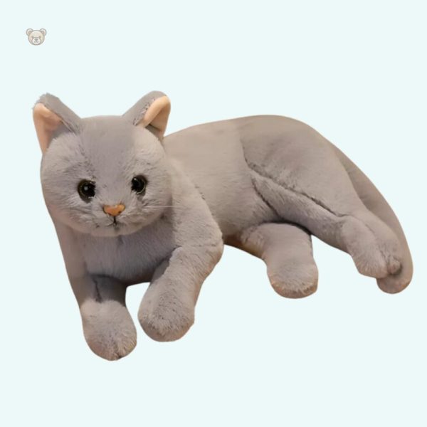 peluche-chat-gris-moelleux-mignon-calin-univers-felin-1 Peluche chat gris moelleux et câlin pour les amoureux des félins